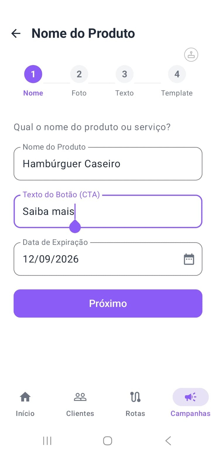 Campanha selecionar template